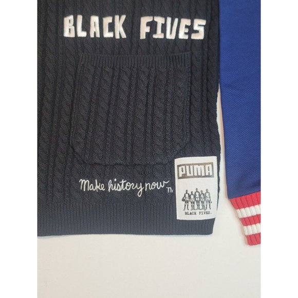 NWT Puma x Black Fives Cable Knit Pennant Cardigan Sweater/Jacket Men's Size S - Picture 3 of 8